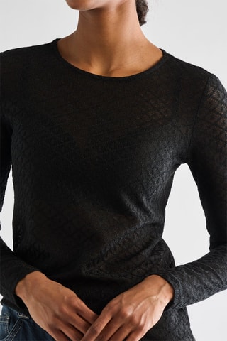 Top in pizzo - Nero