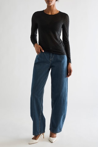 Top in pizzo - Nero