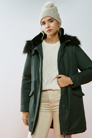 Parka con cappuccio - Verde