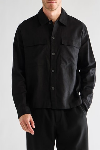 Camicia in lino - Nero