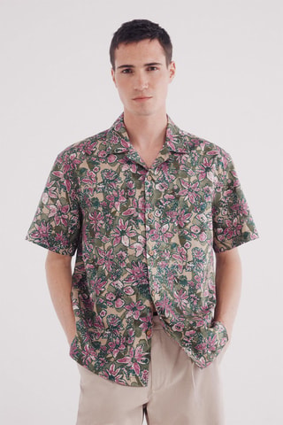 Camicia in lino - Kaki