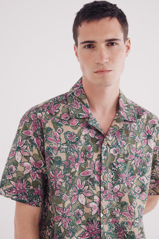 Camicia in lino - Kaki