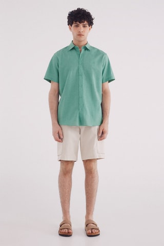 Camicia in lino - Verde chiaro