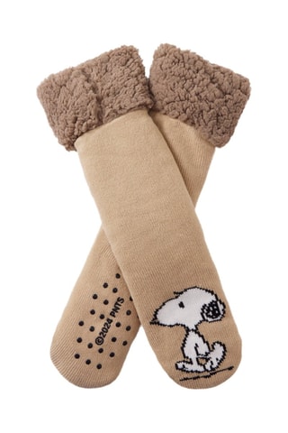 Calze antiscivolo Snoopy & Woodstock Snoopy & Peanuts - Marrone