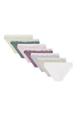 7 slip - Bianco e verde