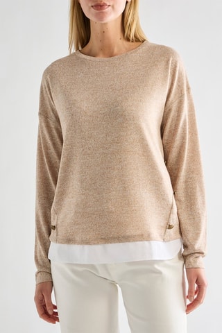 T-shirt - Beige melange
