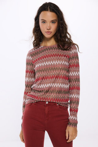 T-shirt - Beige e cammello
