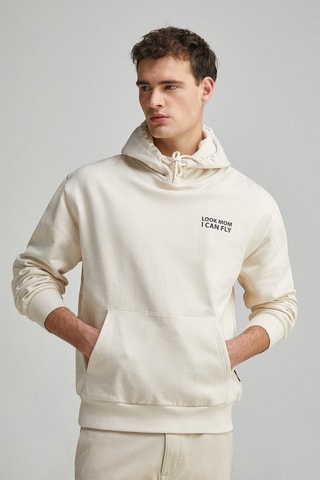 Felpa con cappuccio - Bianco