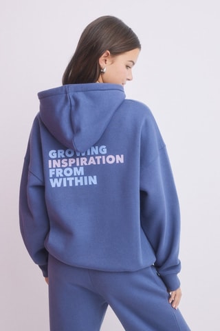 Felpa con cappuccio - Blu