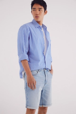 Bermuda in jeans - Celeste