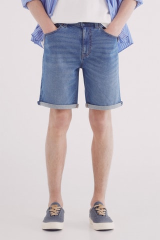 Bermuda in jeans - Azzurro