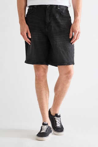 Bermuda in jeans - Nero