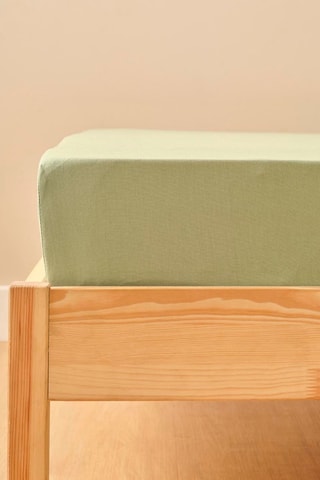 Drap-housse en coton - 57 fils/cm² - Vert