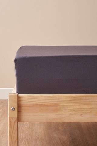 Drap-housse en coton - 57 fils/cm² - Anthracite