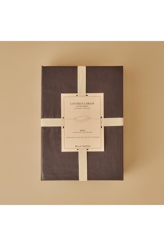 Drap-housse en coton - 57 fils/cm² - Anthracite