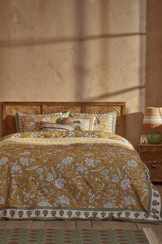 Parure de couette en coton - 57 fils/cm² - Moutarde