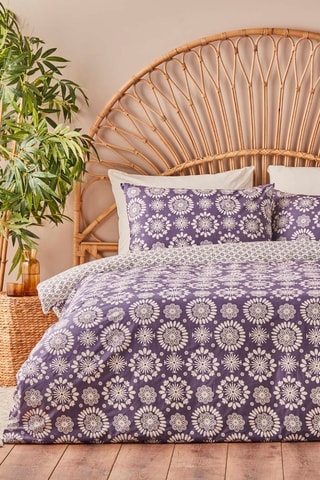 Parure de couette en coton renforcé - 57 fils/cm² - Violet