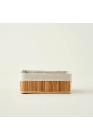 Panier en bambou - Naturel - 25 x 14 x 8 cm