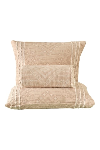 Parure de lit en coton - 57 fils/cm² - Beige