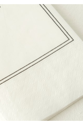 25 serviettes de table - Blanc