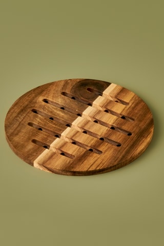 Dessous de verre en bois d'acacia