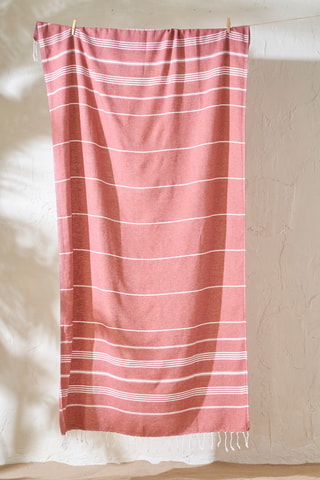 Drap de bain - Rouge brique - 90 x 18 cm