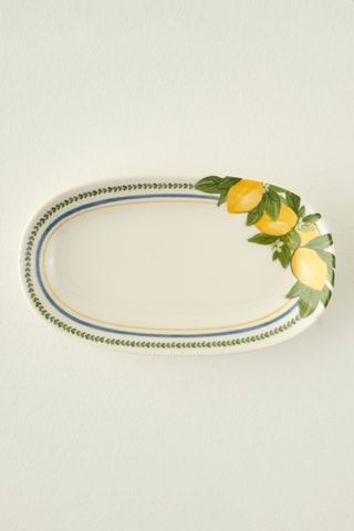 Plat de service en porcelaine - 19 x 19 x 2 cm