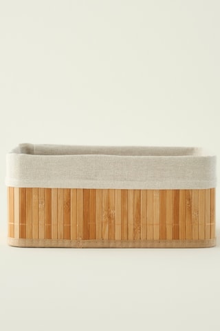 Boîte organiseur en bambou Bres - 31 x 22 x 13 cm - Naturel