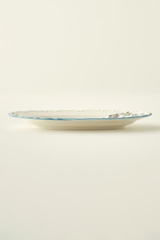 Plat de service en porcelaine - 25 x 20 x 5 cm