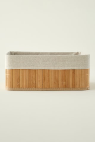 Boîte organiseur en bambou - 37 x 26 x 15 cm - Naturel