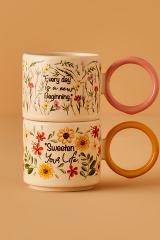 2 tasses à thé en céramique - 270 ml