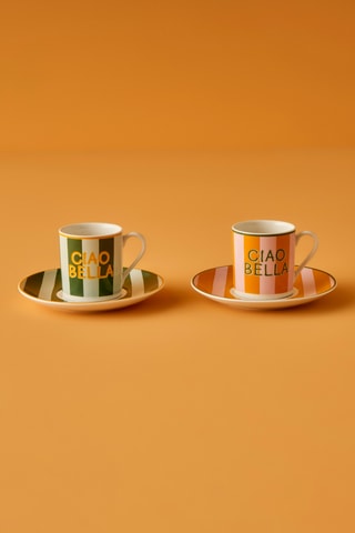 2 tasses à expresso en porcelaine - 90 ml