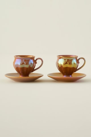 2 tasses à expresso en porcelaine - 90 ml