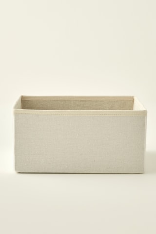 Panier organiseur pliable Ella - 28 x 28 x 13 cm - Beige