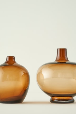 Vase - 17 x 17 x 20 cm - Marron