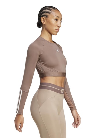 Crop top d’entraînement Hyglm - Marron