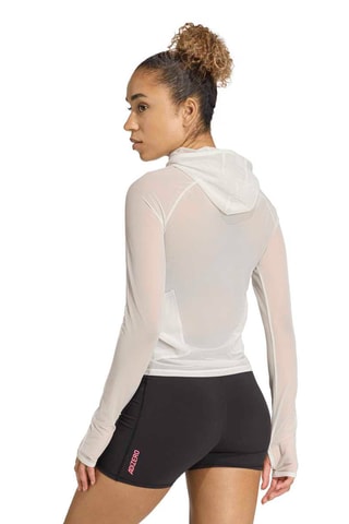 T-shirt de running à capuche Own the Run - Blanc