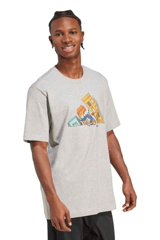 T-shirt regular Doodle Hunt Skate - Gris clair
