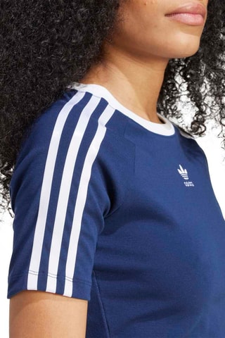 T-shirt cropped slim 3-Stripes Baby - Bleu cobalt