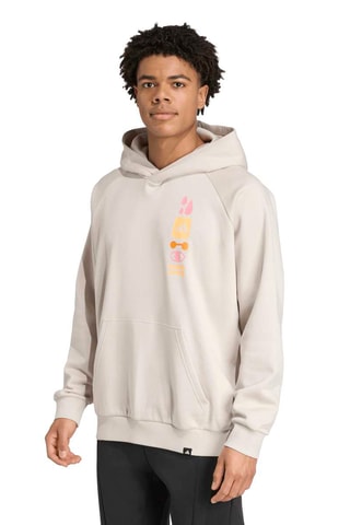Sweat oversize d’entraînement à capuche - Beige