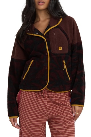 Veste polaire Popoyo Snap Up - Marron - Billabong