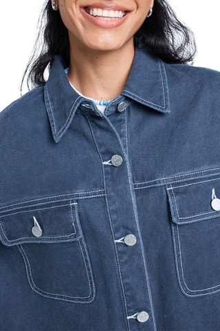 Veste oversize en jean Pop Stitch - Noir - Roxy