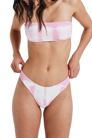 Bas de maillot tie and dye taille haute Sunrise Moderate - Rose - Roxy