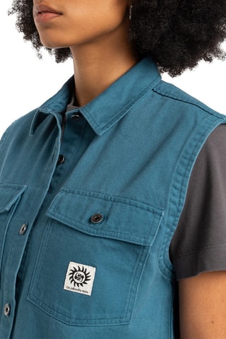 Surchemise en coton biologique Jolk - Bleu pétrole - Quiksilver
