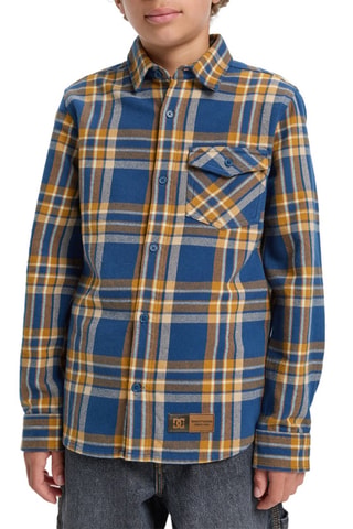 Chemise Marshal Flannel - Bleu cobalt et orange - DC Shoes