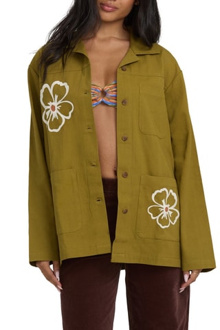 Surchemise Floral Fields - Vert olive - Billabong