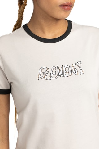 T-shirt regular en coton biologique Yarnhill Ringer - Beige - Element