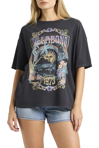 T-shirt oversize Counting Stars - Noir - Billabong
