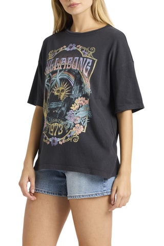 T-shirt oversize Counting Stars - Noir - Billabong