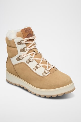 Bottines fourrées en cuir - Blanc - Roxy